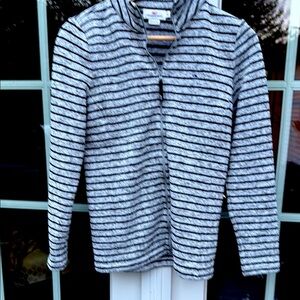 Vineyard Vines Striped Black and Heather Gray Zip-Up Jacket